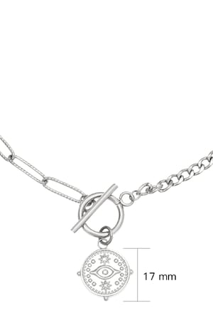 Collier Locked Eye Argenté Acier inoxydable h5 Image2