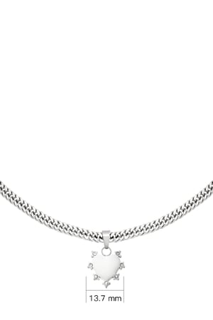Collier heart you Argenté Acier inoxydable h5 Image4