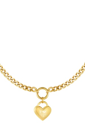 Halskette Ein Herz voller Liebe Goldfarbe Edelstahl h5 Bild4