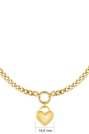 Halskette Ein Herz voller Liebe Goldfarbe Edelstahl h5 Bild5