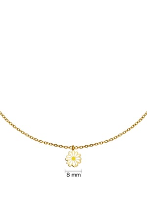 Collier Petals Blanc Acier inoxydable h5 Image3