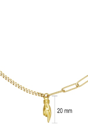 Halskette Hand Goldfarbe Edelstahl h5 Bild4