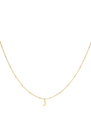 Minimalistic necklace open moon Silver Color Stainless Steel h5