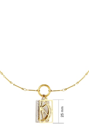 RVS ketting zirkoon Goud kleur Stainless Steel h5 Afbeelding4