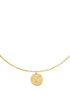 Ketting sterrenbeeld Ram Goud kleur Stainless Steel h5 Afbeelding2