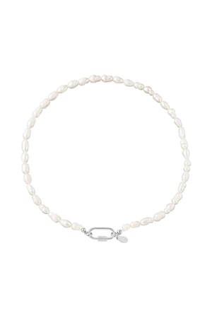 Parelketting met ovale sluiting Goud kleur Parels h5
