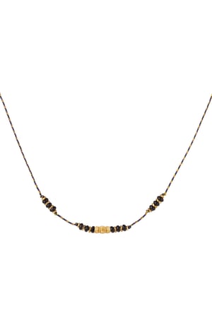 Necklace natural stones Black h5
