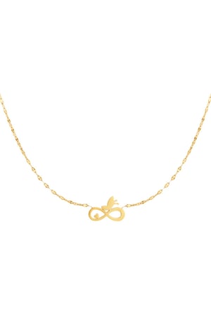 Necklace infinity Gold Color Stainless Steel h5