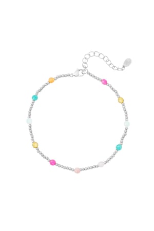 stainless steel anklet colorful beads  h5 