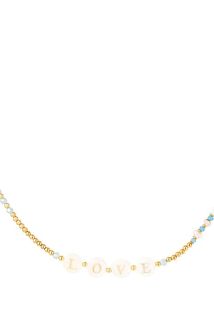 Halskette Liebe - Strandkollektion Goldfarbe Edelstahl h5 Bild4