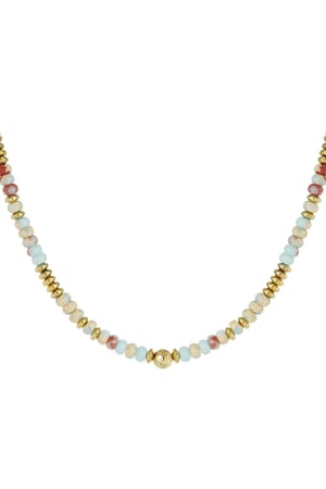Collana con perline in pietra multicolore - Collezione pietre naturali Stone h5 