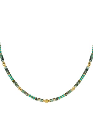 Collana perline allegre - Collezione di pietre naturali White gold Stone h5 
