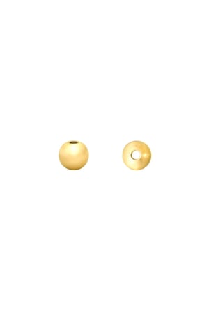 DIY Beads Ball 4MM Goldfarbe Edelstahl h5 