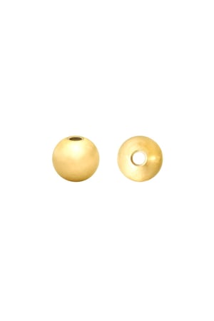 DIY Beads Ball 6MM Gold Color Stainless Steel h5