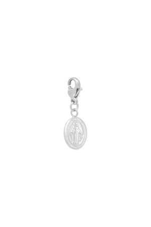 DIY Clasp Charm Holy Coin Argenté Acier inoxydable h5