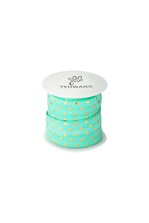 DIY Elastic Band Hearts - 15MM Groen Nylon h5