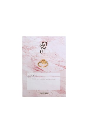 Ring Heartbeat Gold Color Stainless Steel One size h5