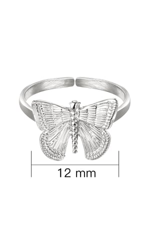 Ring Butterfly Zilver Stainless Steel One size h5 Afbeelding2