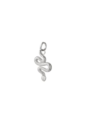 Pendentif serpent en acier inoxydable Argenté h5