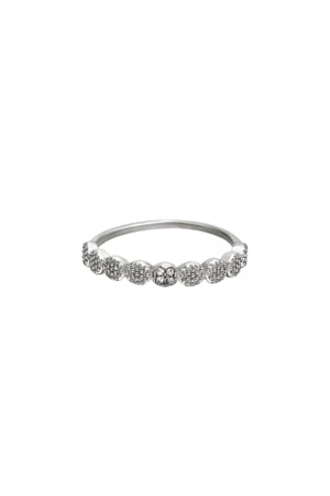 Stainless steel ring spotted Silver Color 16 h5