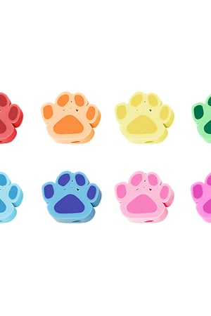 Polymerperlen Hundepfote dunkelblau Kobalt polymer clay h5 Bild2