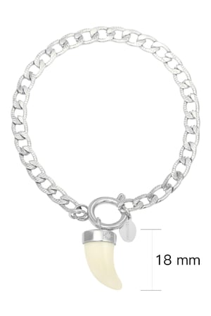 Armband Ivory Horn Zilver Stainless Steel h5 Afbeelding2