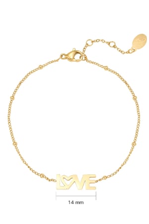 Armband Dotted LOVE Goud kleur Stainless Steel h5 Afbeelding3