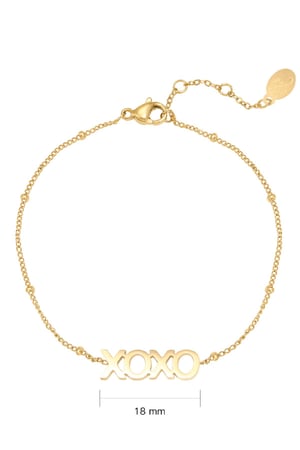 Armband Dotted XOXO Goud kleur Stainless Steel h5 Afbeelding2