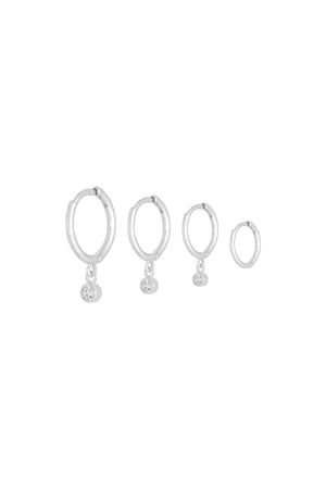 Earrings Set Charmed Silver Color Copper h5