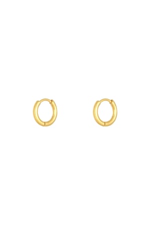 Earrings Little Hoops 1,2cm Gold Color Stainless Steel h5