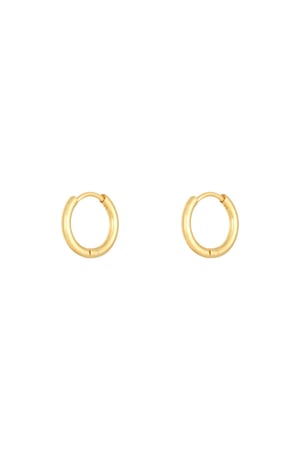 Orecchini Cerchietti 1,4 cm Silver Color Stainless Steel h5
