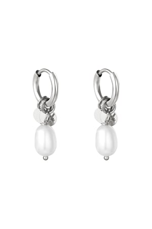 Ohrringe Pearl Drops Silber Edelstahl h5 
