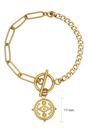 Bracelet Locked Eye Couleur or Acier inoxydable h5 Image2