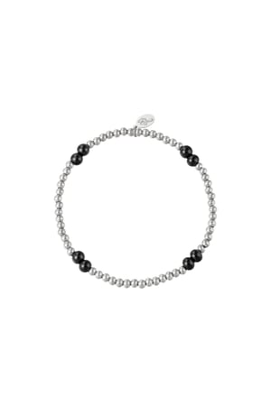 Armband Black Pearl Silber Edelstahl h5 