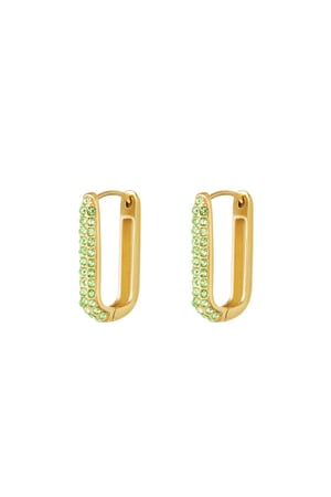 Oorbellen Shimmer Spark Large Goud kleur Stainless Steel h5