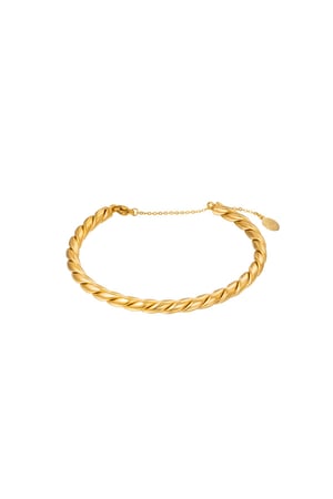 Bracelet Bangle Rope Gold Color Stainless Steel One size h5