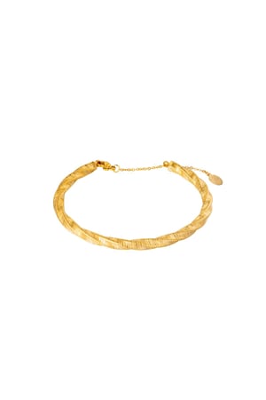 Bracelet Bangle Twist Gold Color Stainless Steel One size h5