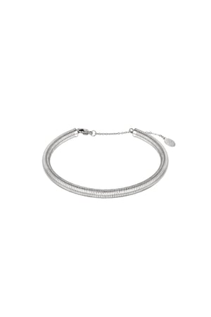 Bracelet Bangle Coil Silver Color Stainless Steel One size h5