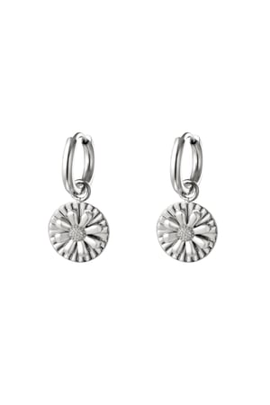 Ohrring mit Gänseblümchen-Charme Silber Edelstahl h5 