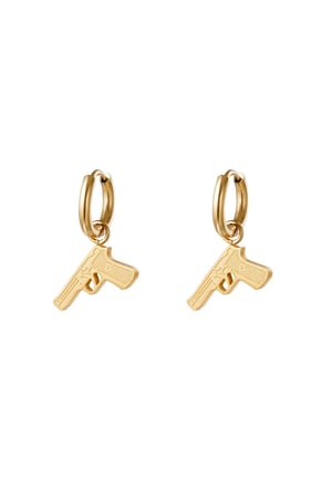 stainless steel earrings pistol h5 