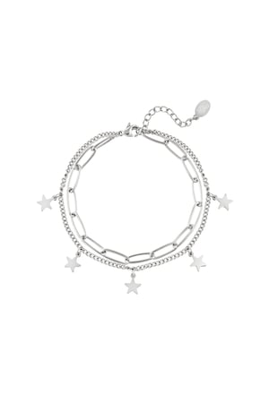 Armbandkette Star Goldfarbe Edelstahl h5