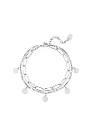 Armbandkette Kreis Goldfarbe Edelstahl h5 