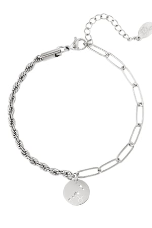 Bracelet signe du zodiaque Taureau Argenté Acier inoxydable h5 Image2