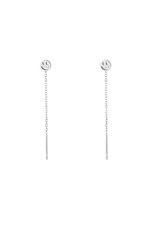stainless steel chain earrings smiley  h5