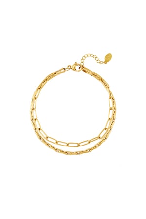 double stainless steel bracelet  h5
