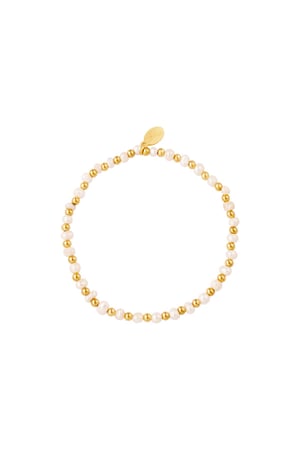 Bracelet pearls Gold Color Stainless Steel h5 