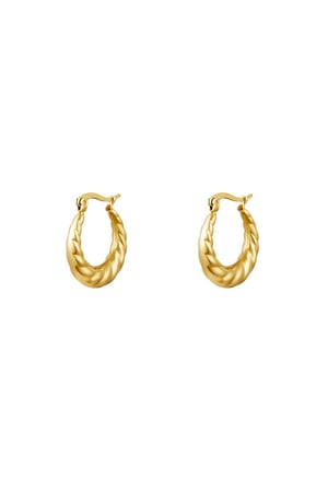 Ohrringe Baguette Goldfarbe Edelstahl h5 