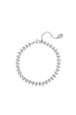 Armband Blätter Goldfarbe Edelstahl h5