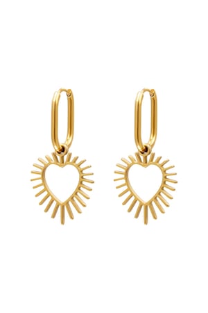 pendientes de acero inoxidable corazón radiante  h5