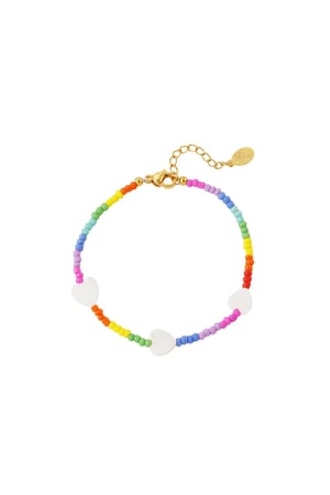 Liebesherz-Armband - Rainbow-Kollektion Multi Edelstahl h5 